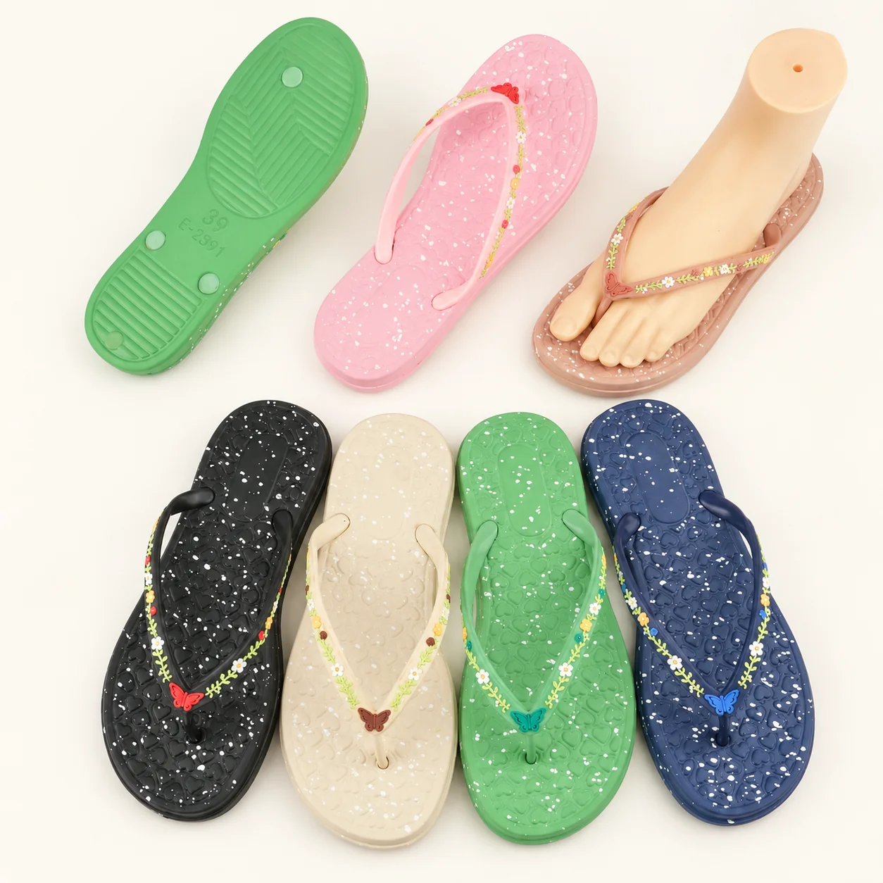 Floral EVA Flip-Flops